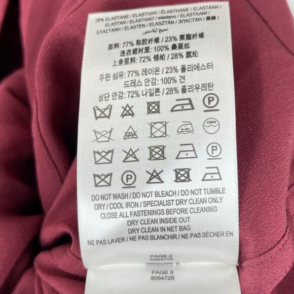 Burberry | Violet Dress in Deep Mulberry Strapless Draped Midi 0 w/ Tags - Picture 15 of 16